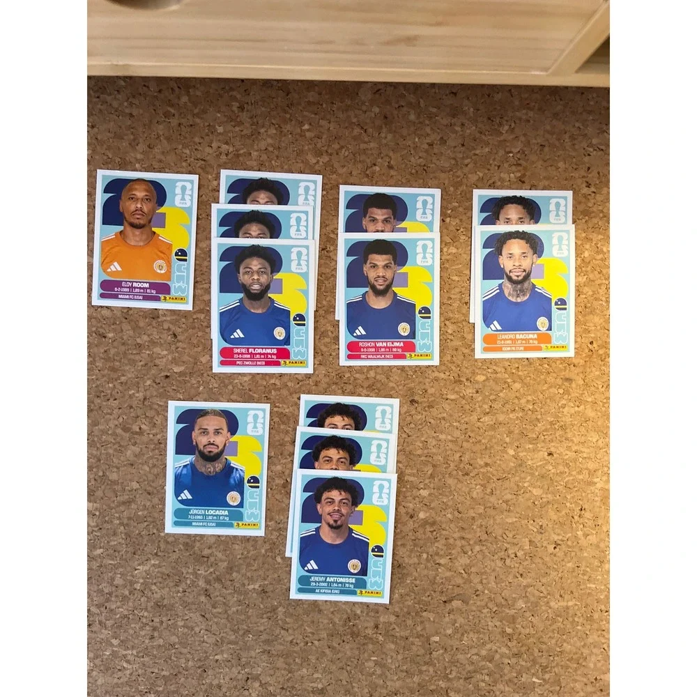 Panini FIFA World Cup 2026 Curacao Sticker Lot Eloy Room Leandro Bacuna 12pc